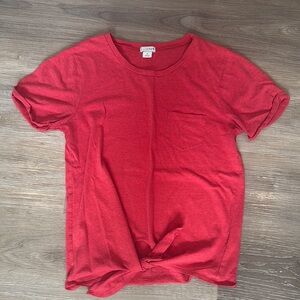 J.Crew Red Tie T-Shirt- Small
